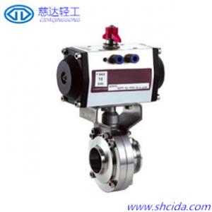 China Sanitary stainless steel SMS electric welding, wafer type butterfly valve wholesale