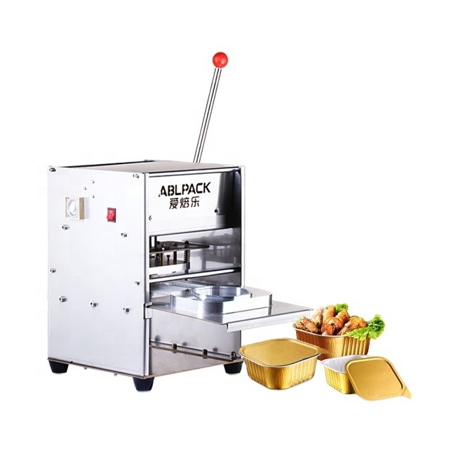 China Manual Aluminum Foil Container sealing  Machine baking dessert holder cups cake case wrapper candy tray wholesale
