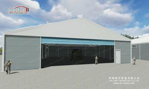 China 1500 sqm 25x60m Alucminum Storage Warehouse Tent With Sandwich Hard Walls Roller Shutter wholesale