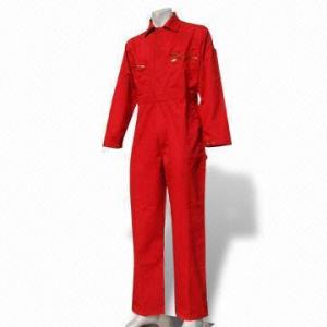 China Red Coverall, Made of 100% Cotton wholesale