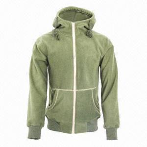 China Men's and Ladies' Fashionable Fleece Black/Army Green Lifestyle Jacket wholesale