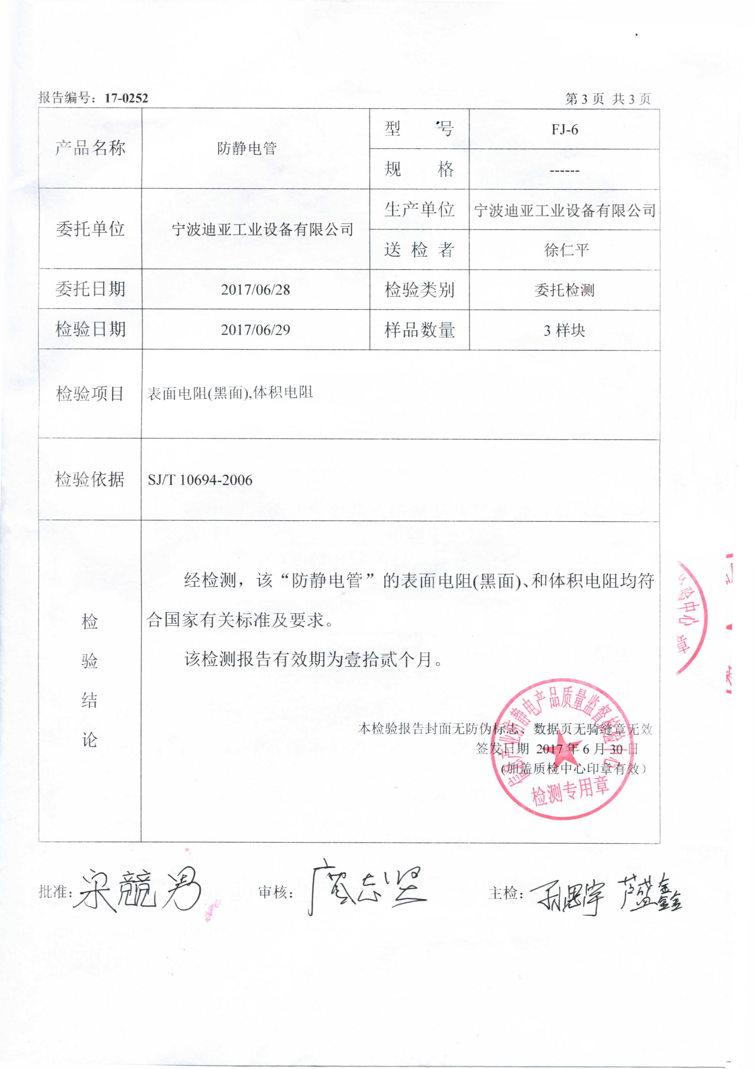 Ningbo Diya Industrial Equipment Co., Ltd. Certifications
