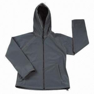 China Softshell Nylon Jacket with Draping, Polyester Inside and YKK Zipper wholesale
