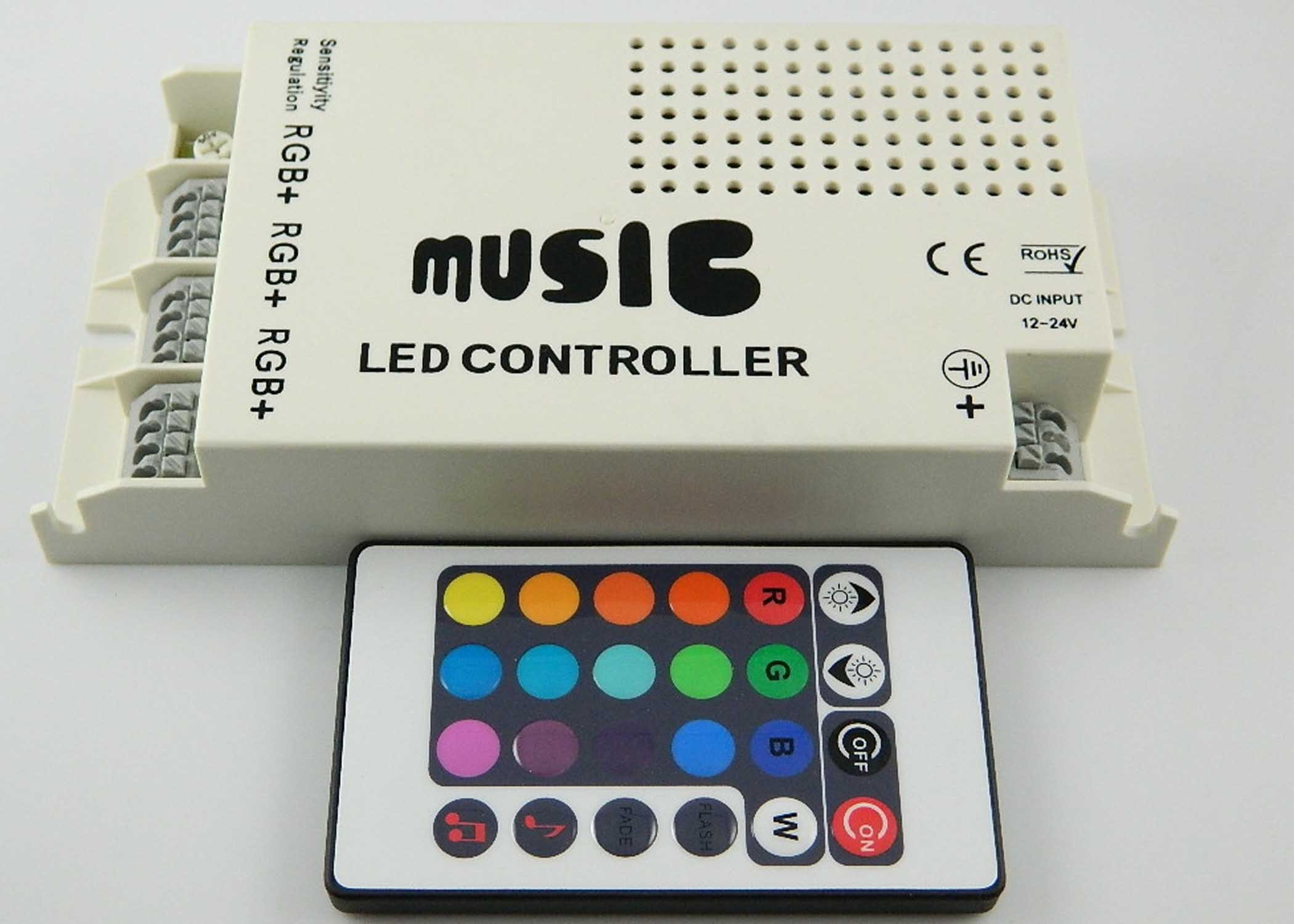 China Three Circuit  DC5V - 24V RGB LED Lighting Controller , LED Light Music Controllers wholesale