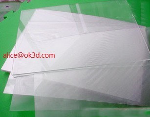 China Supply super transpanrent Plastic Lens 3D Lenticular Sheet PET 0.25MM 16LPI lenticular sheet for UV offset printing wholesale