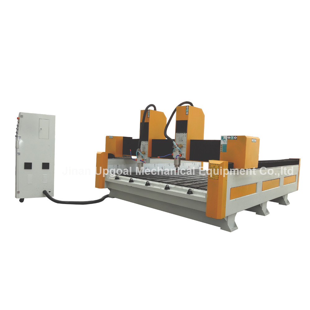 China New Double Z-axis Double Heads Stone CNC Carving Machine with Steel Table wholesale