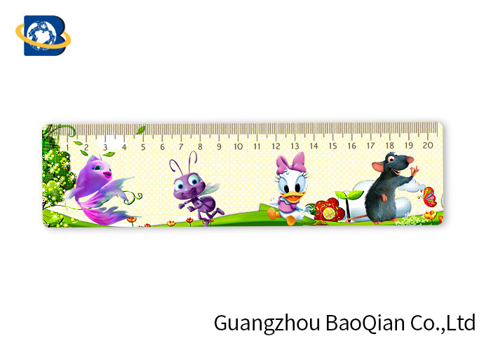 China Kids Stationery Gifts 3D Custom Plastic Rulers , Lenticular Image Printing Beautiful Figure wholesale