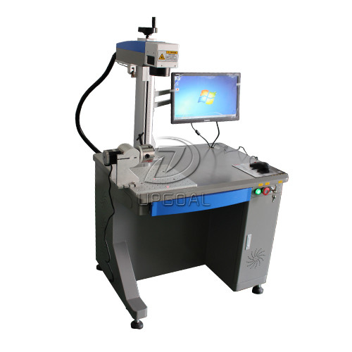 China 20W Aluminum Material Fiber Laser Marking Machine with Rotary Clamp wholesale