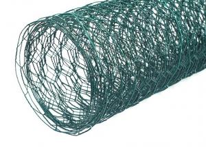 China 3/4 inch Hexagonal Wire Fence 0.8mm Diameter 50m Roll Green Wire Garden Fence wholesale