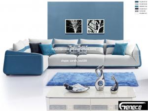 China Modern Blue Fabric Corner Sofa Popular Home Sofa wholesale