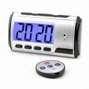 China 640 x 480P 30fps Digital Alarm Clock with Remote Control/Motion Detection/12hrs Long Record Time wholesale