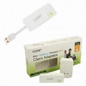 China 2.4G USB 2.0 11N Wireless AP/Client Router Adapter with Up to 150Mbps Transmission Speed wholesale