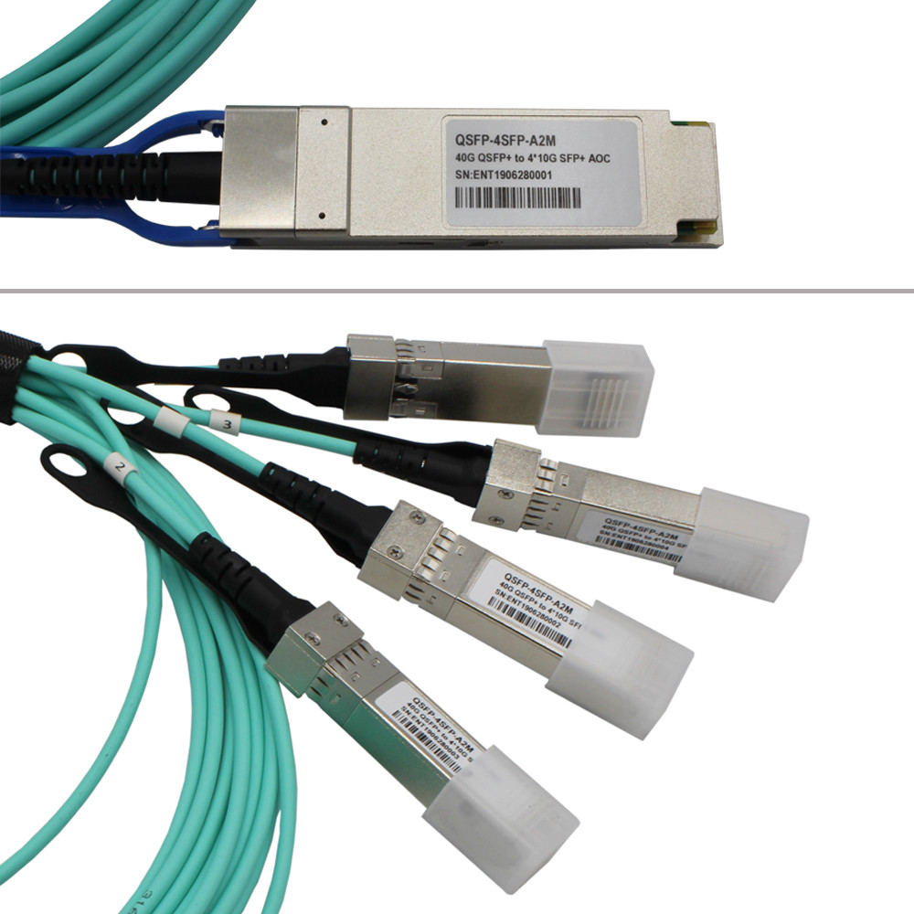 China 10G 25G Aoc 1M 3M 10M Active SFP+ Optical Cable 5M 40G Qsfp+ 850Nm wholesale