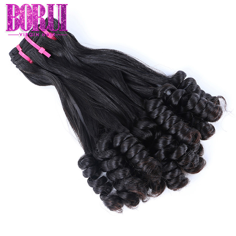 China Brazilian Virgin Human Hair , Weft Super Double Drawn Hair Extensions Funmi Rose Curl Bundle on sale