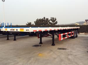China 40 feet 2 axles Carbon Steel Flat Bed Container Semi-Trailer 9302TJZP wholesale
