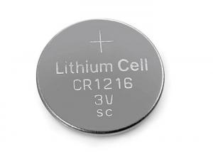 China Lightweight Button Battery 25mAh CR1216 Low Self Discharge Long Working Life wholesale