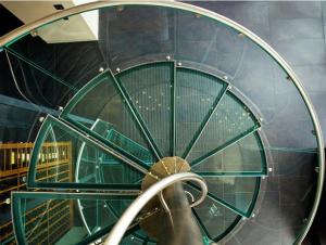 China Spiral staircase glass stairs glass balustrade wholesale