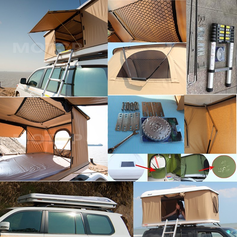 China Tear Resistant Car Top Tent Hard Shell With Clipper - Built Design wholesale