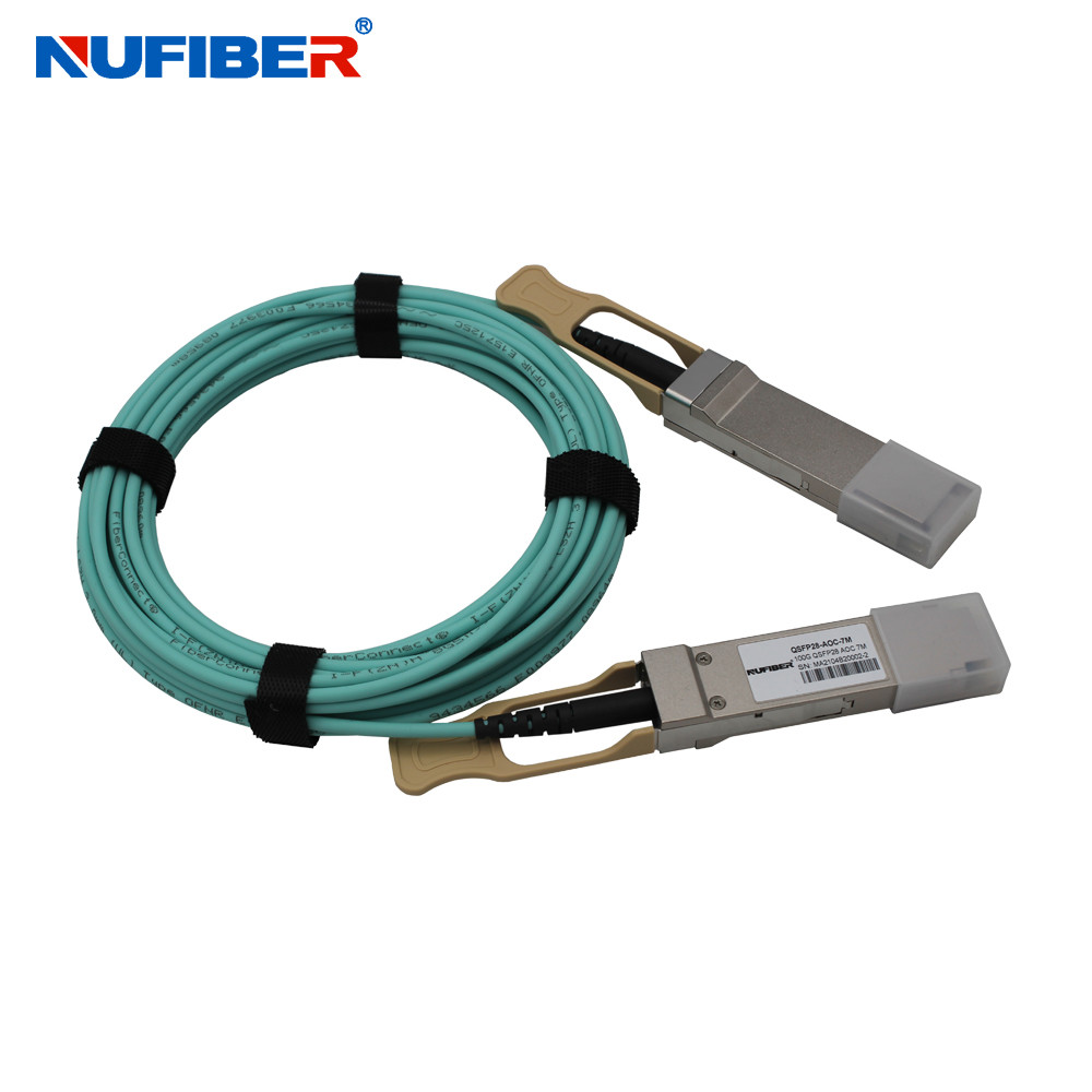China OM3 100G Active Optical Cables QSFP28 To QSFP28 Cable Length Customized wholesale