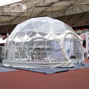 China Dia 14m Transparent PVC Cover Steel Frame Geodesic Dome Tent wholesale