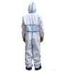 China White Color Disposable Protective Suit , Antibacterial Hospital Protective Suit wholesale