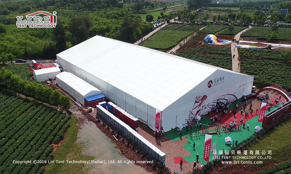 China 50m Width Aluminum Material White PVC Roof Exhibition Tent For Outdoor Trade Show wholesale