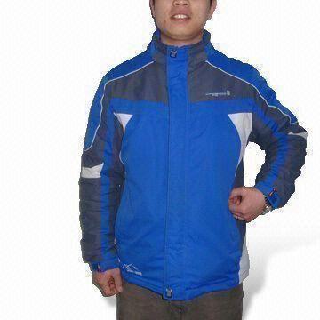 China Ski/Winter Jacket with 100% Polyester Lining, Tape Seam, Waterproof and Breathable wholesale