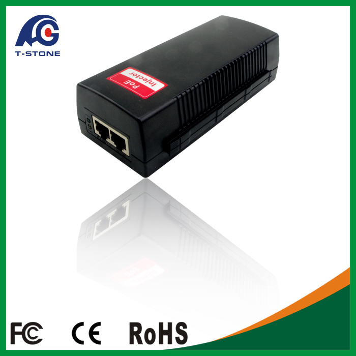 China PSE25 Standard PoE Injector 30W/48V Output 10/100M IEEE302.at 1236 power supply wholesale