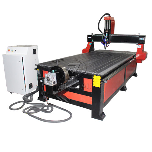 China 4*8 Feet 4 Axis Wood CNC Router with Underneath Rotary Axis/Mach3 Control wholesale