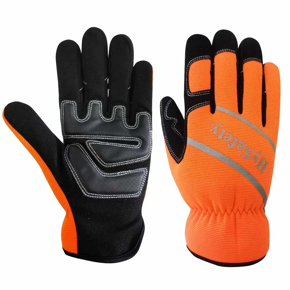 China Dexterity HI Visible Safety Gloves Level 5 Mechanic Tool Gloves wholesale