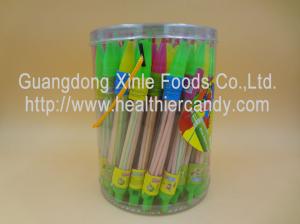 China Whistle Pen Sweet Sour CC Sticks Candy With Red / White / Pink Colour wholesale