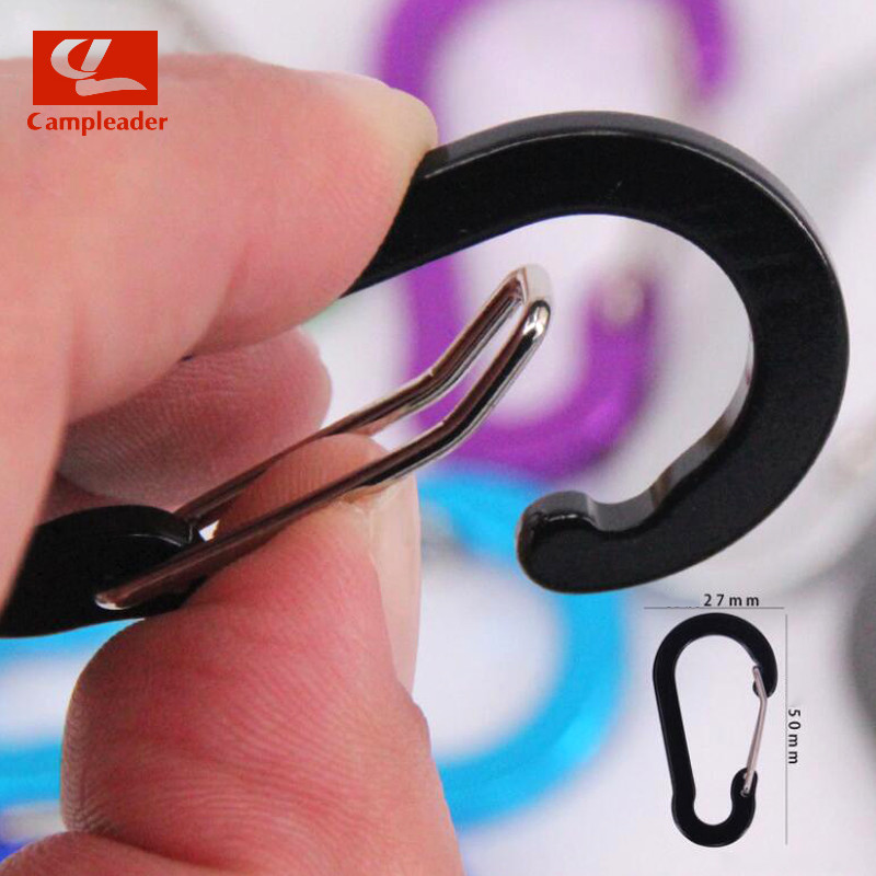 China Gourd-shaped Flat Aluminum Alloy Carabiner Camping Color Wire Keyring Snap Spring Hook Outdoor Travel Kit wholesale