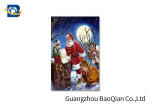 China 3D Craft Lenticular Christmas Cards , Interactive Greeting Cards Regular Size wholesale