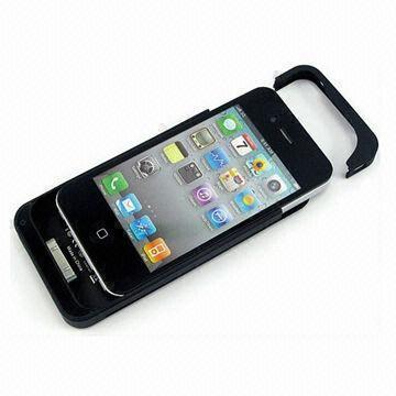 China Slim Battery Case for iPhone, with 1,500mAh Li-ion and Built-in Folding Bracket wholesale