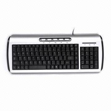 China Multimedia Computer Keyboard, Compatible with IBM PC/Sony Play Station 2/USB/U+P wholesale