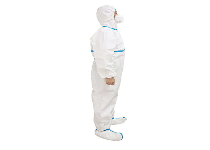 China FDA CE Sterile Disposable Chemical Suit , Waterproof Disposable Coveralls wholesale
