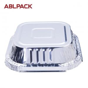China Square Wrinkle Wall Single Disposable Package Food Aluminum Foil Container wholesale