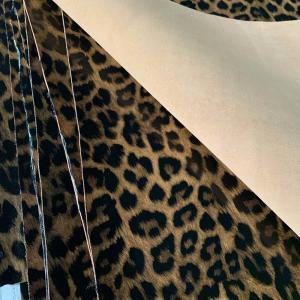 China ODM Shoes Decoration Accessories , Microfiber Tiger Woven Leather Fabric wholesale