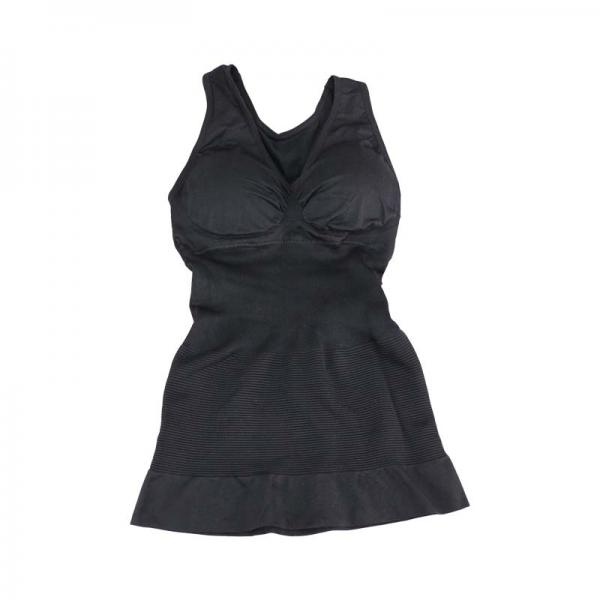 Female Body Shaper Padded Black front real picture