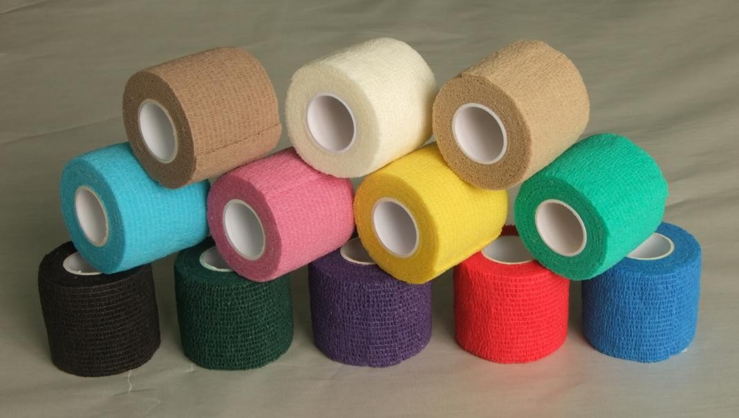 China Easy Tear Compression Colored Self-adhesive Cohesive Elastic Non Woven Bandage wholesale