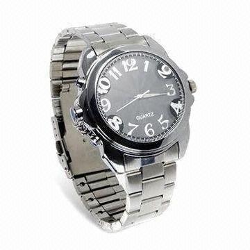 China 8GB Metal Watch DVR Camera with 640 x 480 Pixels Resolution, Video/Audio Record and Can Take Picture wholesale