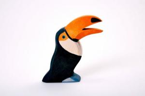 China Crack Resistant Handmade Wooden Animals Wood Bird Figurine Art Statue wholesale