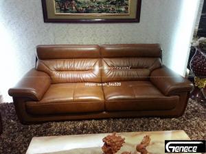 China Top Grain Leather Sofa Set Wooden Base Furniture wholesale