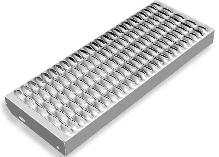 China 10 inch Length Metal Safety Grating 9 Gauge Diamond Stair Treads 3mm Thickness wholesale