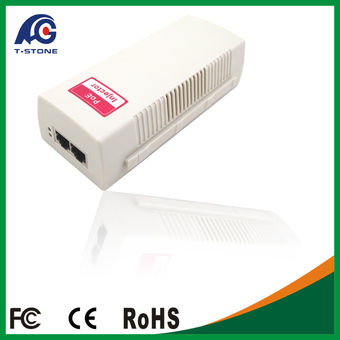 China TSD-PSE15 Free shipping standard PoE Injector output 16w IEEE802.3af power supply pin 1236 poe injector wholesale