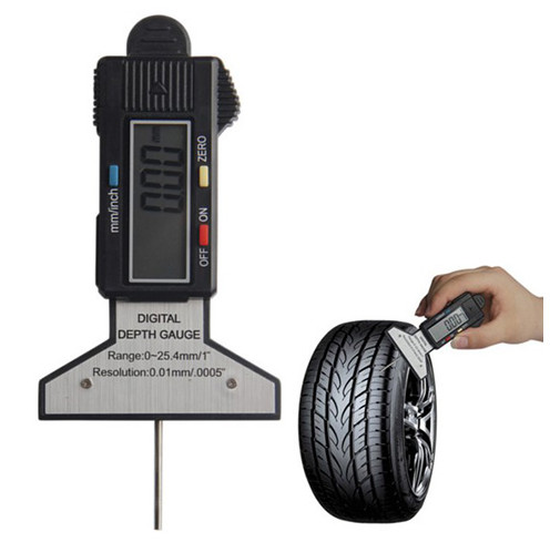 Digital Tire Tread Depth Gauge 0~25.4mm, Ultrasonic Flaw Detector, Digital Depth Gauge