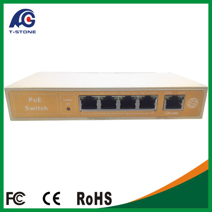 China 10/100M Port TSD-PSE104T Wireless POE Switch with a 1000M port wholesale