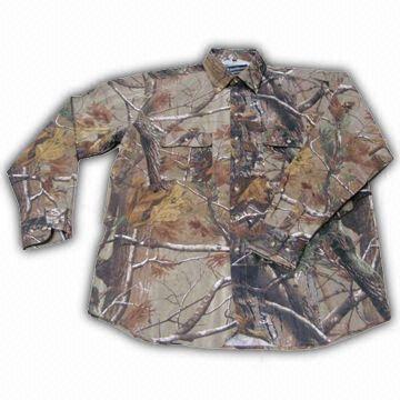 China Hunting Shirt with Realtree Camo and Cotton Fabric Shell wholesale