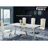 Buy cheap 200cm marble top dining table 8-10 persons metal table from wholesalers