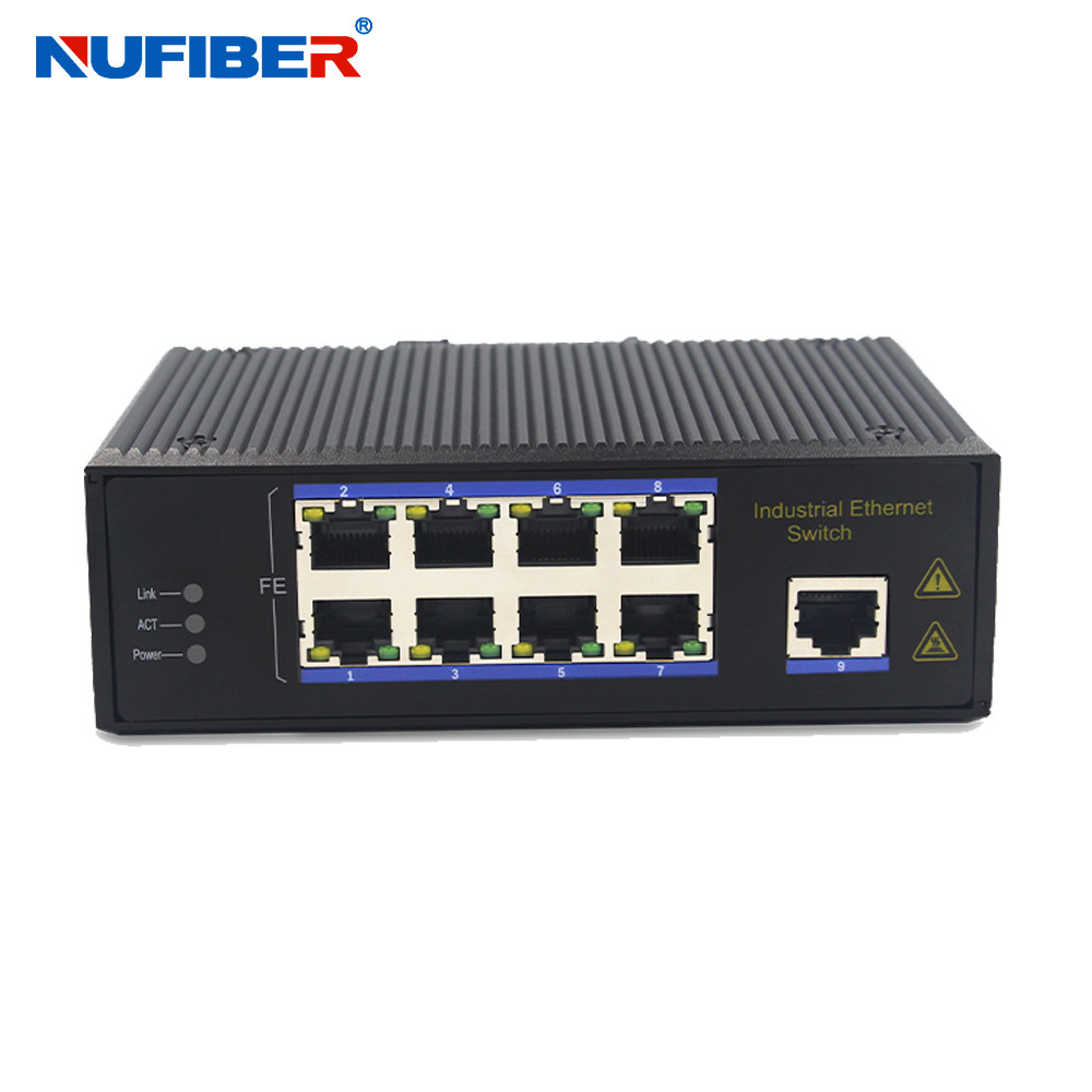 Buy cheap 10/100M 9 Ports Ethernet Switch Fast 10/100M 9 RJ45 Slot Media Converter 24V Din from wholesalers